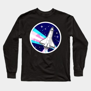 NASA Badge Retro Trans Pride Spaceflight Patch Long Sleeve T-Shirt